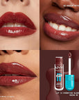 NYX Professional Makeup Lip IV Hydrating Glossy Lip Stain with 12HR Hydration - Mocha Me Wet (Brown)