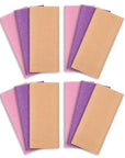 ARCH&M Exfoliating Washcloth 12 Pack Back Scrubber for Shower Towel Body Scrubber Microabrasion Sponge Japanese Bath Wash Korean Beauty Wash Cloth Loofah Exfoliating Scrubber Peach Purple Pink