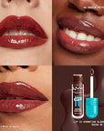 NYX Professional Makeup Lip IV Hydrating Glossy Lip Stain with 12HR Hydration - Mocha Me Wet (Brown)