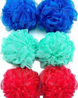 Amazon Basics Bath and Shower Loofah, Multicolor, Pack of 6