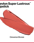 Revlon Super Lustrous Lipstick, Creamy Formula For Soft, Fuller-Looking Lips, Moisturized Feel, Cinnamon Bronze, 0.15 oz