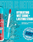 NYX PROFESSIONAL MAKEUP Lip IV Hydrating Glossy Lip Stain with 12HR Hydration - Berry Thirsty (Red)