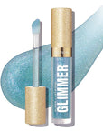 REVLON Super Lustrous Glimmer Gloss, Hydrating Lip Makeup, Non-Sticky, High-Shine Finish, Plant-Based Glitter, 010 Indigo Ice, 0.13 fl oz