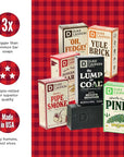Duke Cannon Supply Co. Big Brick of Soap Bar Holiday Soap Gift Set - Lump of Coal, Illegally Cut Pine, OH Fudge, Santa's Pipe Smoke, Peppermint Bark & Yule Brick, 10 oz. (6 Pack)