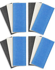 ARCH&M Exfoliating Washcloth 12 Pack Back Scrubber for Shower Towel Body Scrubber Microabrasion Sponge Japanese Bath Wash Korean Beauty Wash Cloth Loofah Scrubber Black Off-White Navy-Blue