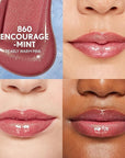 COVERGIRL Clean Fresh Yummy Plumper Lip Gloss, 860 Encourage-Mint, Shiny, Vegan Formula, Easy to Apply, Minty Flavor, 0.33oz