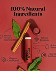 Poppy & Pout Cinnamint Jumbo Lip Balm | All Natural Lip Balms & Moisturizers | Hydrates with Beeswax, Vitamin E, Organic Coconut Oil | Cruelty-Free | Lip Balm in Recyclable Cardboard Tube