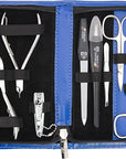 3 Swords Germany - brand quality 11 piece manicure pedicure grooming kit set for professional finger & toe nail care scissors clipper fashion leather case in gift box, Made by 3 Swords