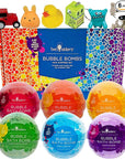Kids Bath Bombs with Surprise Toys Inside (6 Pack) - Releases Color & Bubbles, Won’t Stain Tub, Moisturizing, Large Bubble Bomb, USA Made - Ideal Gift for Girls & Boys by Two Sisters