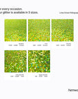Hemway Eco Friendly Biodegradable Glitter 100g / 3.5oz Bio Cosmetic Safe Sparkle Vegan for Face, Eyeshadow, Body, Hair, Nail and Festival - Extra Chunky (1/24" 0.040" 1mm) - Lime Green Holographic