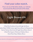 eSalon Permanent Hair Color & Hair Dye - Light Brown - Professional-Grade Ammonia-Free Personal Colorist for Up To 100% Gray Coverage on All Hair Types