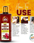 Advanced Red Onion Hair Growth Oil with Redensyl – Infused with 31+ Powerful Natural Herbs & Extracts Including Bhringraj, Tea Tree, Rosemary, Jojoba & Argan Oil - Anti Hair Fall & Hair Regrowth Oil
