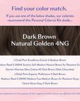 eSalon Permanent Hair Color & Hair Dye Kit - Dark Brown Natural Golden - Personal Colorist for Up To 100% Gray Coverage, All Hair Types - Professional-Grade Ammonia-Free Dye