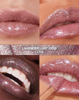 REVLON Super Lustrous Glimmer Gloss, Non-Sticky Lip Gloss, High-Shine Finish, Plant-Based Glitter, 003 Lavender Lust, 0.13 fl oz