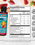 Barlean's Omega Pals Omega 3 for Kids, Yummy Straw-Nana Flavored Children's Liquid Flax Seed Oil Supplement with 1,483 mg ALA, Non-GMO, Vegan Brain & Eye Health, 8 oz