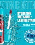 NYX PROFESSIONAL MAKEUP Lip IV Hydrating Glossy Lip Stain with 12HR Hydration - Blush Rush (Pink)