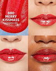 Covergirl Clean Fresh Yummy Plumper Lip Gloss, 880 Merry Kissmass, Shiny Gloss, Vegan Formula, Easy to Apply, Minty Flavor, 0.33oz