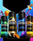 AXE Fine Fragrance Collection Premium Deodorant Body Spray for Men - Variety Pack - Blue Lavender, Aqua Bergamot, Golden Mango, & Black Vanilla - Pack of 4 72H Odor Protection, Aluminum Free, 4 oz