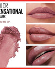 Maybelline Color Sensational Lipstick, Lip Makeup, Cream Finish, Hydrating Lipstick, Warm Me Up, Nude Pink ,1 Count