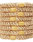L. Erickson Grab & Go Pony - Metallic Dark Gold - 8 Pack Ponytail Holder Hair Ties