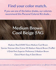 eSalon Permanent Hair Color & Hair Dye Complete Kit - Medium Brown Cool Beige - Personal Colorist Kit for Up To 100% Gray Coverage for All Hair Types - Professional-Grade Ammonia-Free Hair Dye