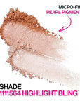 Wet n Wild MegaGlo Blushlighter, Blendable Blush & Highlighter Set, Shimmery Metallic Finish, Highlight Bling