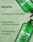 Botanic Hearth Aloe Vera Moisturizing Liquid Gel – 100% Pure Aloe, Enriched with Vitamin C for Dry & Itchy Skin – No Added Color, Fragrance, or Alcohol – 16 fl. oz