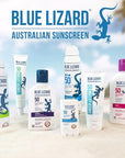 BLUE LIZARD Mineral Sunscreen, SPF 50+, Tube, Zinc Oxide | Water Resistant | Fragrance Free | For Sensitive Skin | 5 Fl Oz Pack of 2