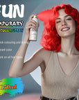 Red Temporary Hair Color Spray - Gentle Formula, Washable & Non-Sticky | Instant Hair Dye Alternative for Adults | Halloween, Costume, Party Makeup, 150ml
