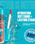 NYX Professional Makeup Lip IV Hydrating Glossy Lip Stain with 12HR Hydration - Hydra Honey (Brown)