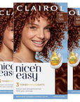 Clairol Nice'n Easy Permanent Hair Dye, 5R Medium Auburn Hair Color, Pack of 3