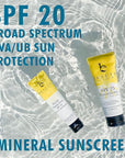 Face Sunscreen SPF 20 - Mineral Sunscreen Face, Reef Friendly Sunscreen With Natural & Organic Ingredients, Biodegradable Sunscreen, Zinc Oxide Sunscreen for Daily Use, Facial Sunscreen Travel Size