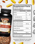 Barlean's Flaxseed Oil Softgels, Cold-Pressed Flax Seed Supplement with 1,650 mg ALA Omega-3 Fatty Acids for Joint & Heart Health, 1000mg, 250 ct