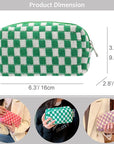 Pazimiik checkered makeup bag for