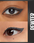 Maybelline Unstoppable Waterproof Mechanical Grey Eyeliner Pencil, Easy to Apply, Smooth Glide, Up to 24 Hour Wear, Pewter