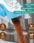 PE Premium Enema Organic Coffee for Enemas (1LB) Light Roast, Medium Ground. Ideal for Liver Cleansing, Colon Cleansing, Gerson Coffee Enemas (3 Pack)