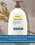 Aveeno Skin Relief Moisturizing Lotion for Very Dry, Itchy, Dry Skin, Body Moisturizer, Soothing Triple Oat & Shea Butter, Fragrance-Free, Non-Greasy, 33 fl oz