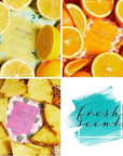 Beauty Concepts Facial Wipe Set - Packs of Face Wipes, Makeup Removing Wipes, Pomegranate, Citrus, Pineapple, and Orange Face