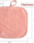 Makeup Remover Cloths for Face, Eye, Lips - Reusable Makeup Remover Pads Soft Microfiber Facial Cleansing Cloths 5 x 5 inch 6 Pack (Coral)