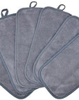 Makeup Remover Cloths for Face, Eye, Lips - Reusable Makeup Remover Pads Soft Microfiber Facial Cleansing Cloths 6 x 12 inch 6 Pack (Gray)