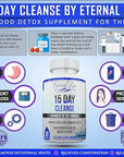 Eternal Zen 15 Day Colon Cleanser Detox with Extra Strength Herbs, Senna is a Fast Acting Natural Laxative for Constipation Relief - Whole Body Cleanse - 30 Capsules