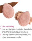 wet n wild Makeup Sponge - Low Product Absorption for Streak-Free Application, Effortless Blending Beauty for a Smooth Professional Looking Finish, Cruelty-Free & Vegan-Microfiber