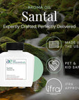 Santal Aroma Oil, Essential Oils Blend for Diffusers & Scent Machines, Sensual Sandalwood & Cardamom, Aromatherapy, Cold Air Diffuser Compatible, 100 mL