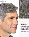 Just For Men Touch of Gray, Mens Hair Color Kit with Comb Applicator for Easy Application, Great for a Salt and Pepper Look - Medium Brown, T-35, Pack of 1