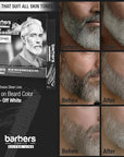 Barbers Choice Silver Line, Facial Hair Brush on Temporary Color for Silver Fox Men- Instantly Brighten White Beards, Mustache & Sideburns, Less Yellow, Easy Application, Off-White