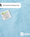 100% Cotton Washcloths Set 13” x 13” | Sky Blue Towels | Set of 12 Ultra Soft and Highly Absorbent Washcloths Sets for Bathroom, Gym, Hotel, Spa | Machine Washable Face Towel