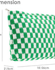 Pazimiik knitted checkered makeup bag