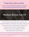 eSalon Permanent Hair Color Kit - Medium Brown Ash - Professional-Grade Ammonia-Free Dye for Up To 100% Gray Coverage on All Hair Types