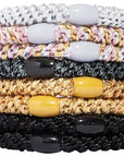 L. Erickson Grab & Go Pony - City Lights - 8 Pack Ponytail Holder Hair Ties - Mix Colors