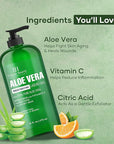 Botanic Hearth Aloe Vera Moisturizing Liquid Gel – 100% Pure Aloe, Enriched with Vitamin C for Dry & Itchy Skin – No Added Color, Fragrance, or Alcohol – 16 fl. oz